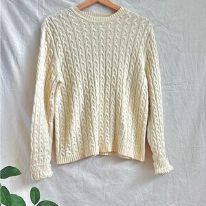 Butter yellow Cable Knit Sweater - Women's Pullover